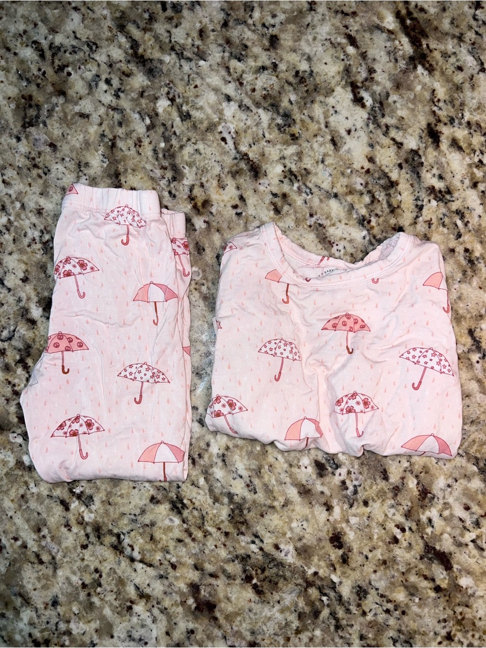 Sweet P Baby Co Two-Piece Bamboo Pajama Set in Rainy Days